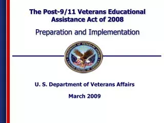 U. S. Department of Veterans Affairs March 2009