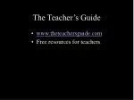 The Teacher’s Guide - slide 1