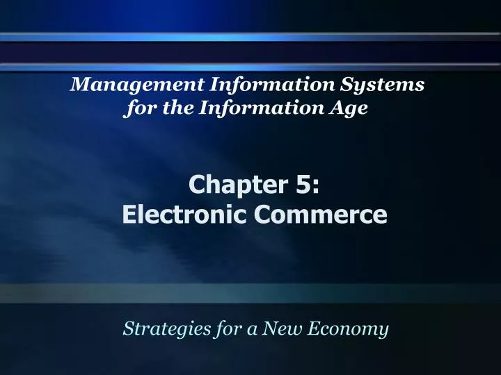 chapter 5 electronic commerce