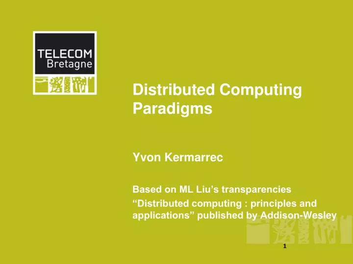 distributed computing paradigms