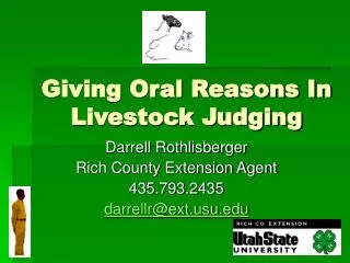 Giving Oral Reasons In Livestock Judging