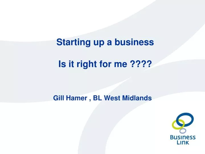 starting up a business is it right for me
