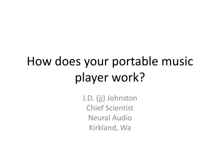 how does your portable music player work