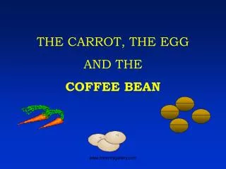 THE CARROT, THE EGG AND THE COFFEE BEAN