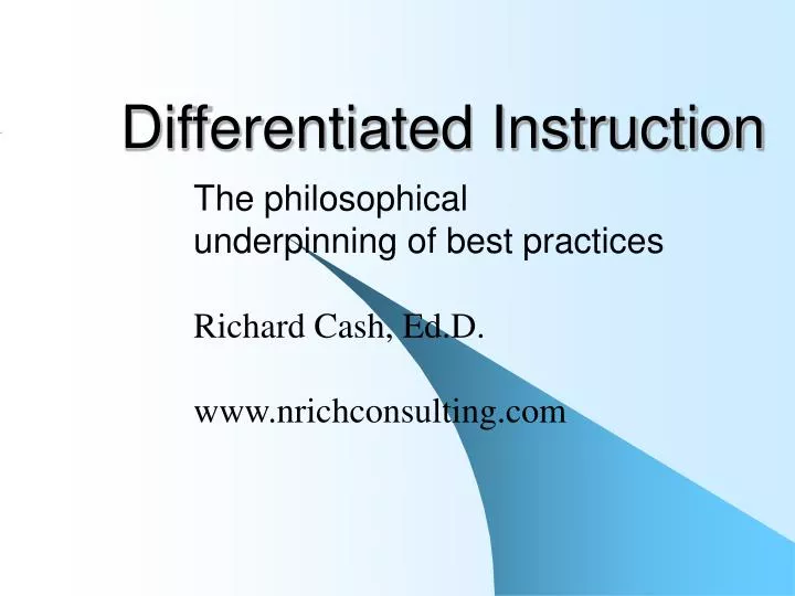 differentiated instruction