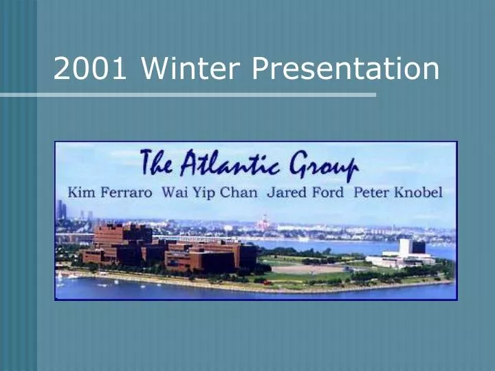 2001 winter presentation