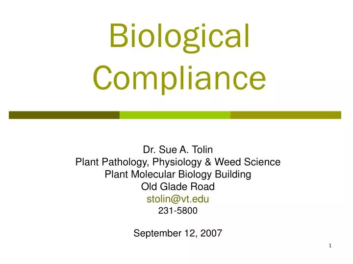 biological compliance