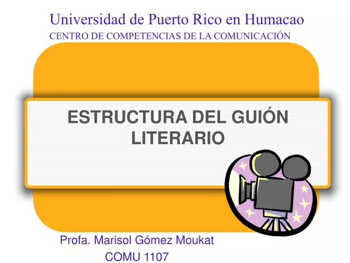 estructura del gui n literario