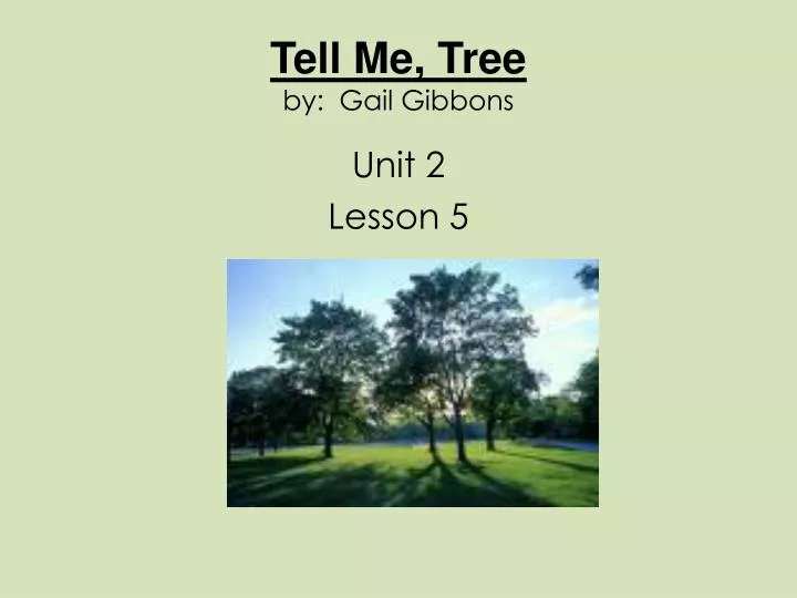 tell me tree by gail gibbons