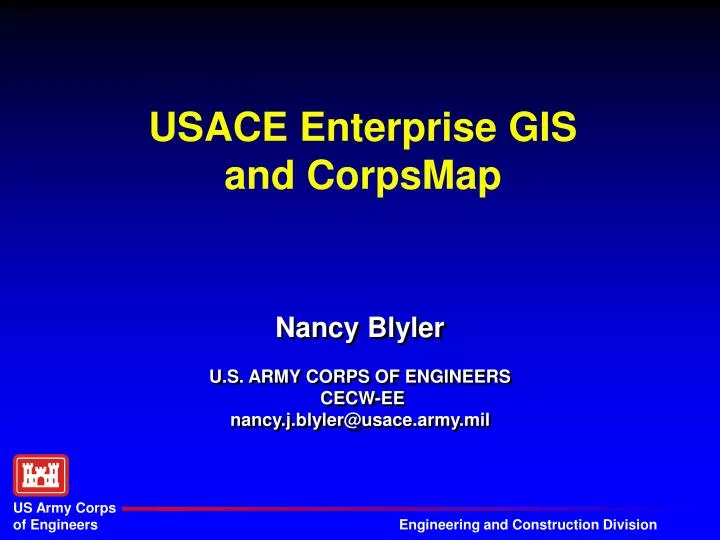 usace enterprise gis and corpsmap