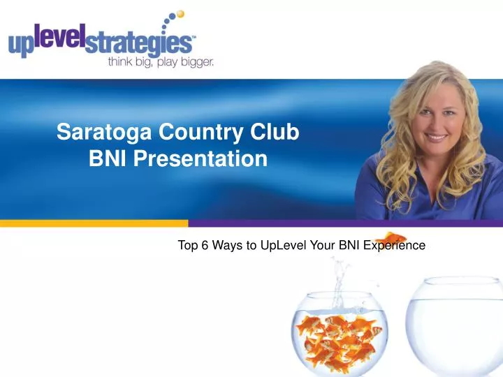 saratoga country club bni presentation