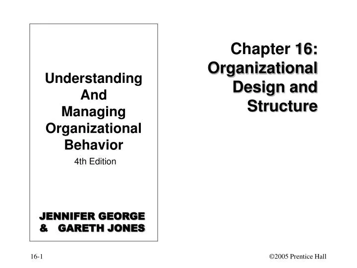 chapter 16 organizational design and structure