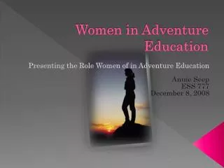 Women in Adventure Education