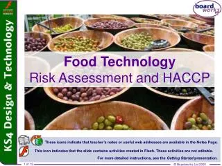 Food Technology Risk Assessment and HACCP