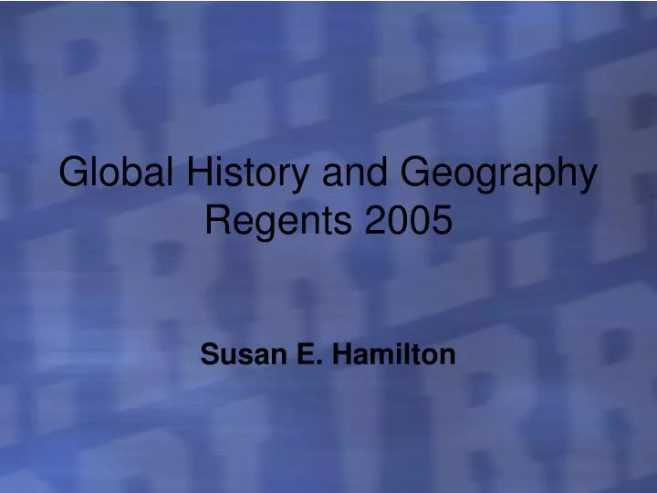 global history and geography regents 2005
