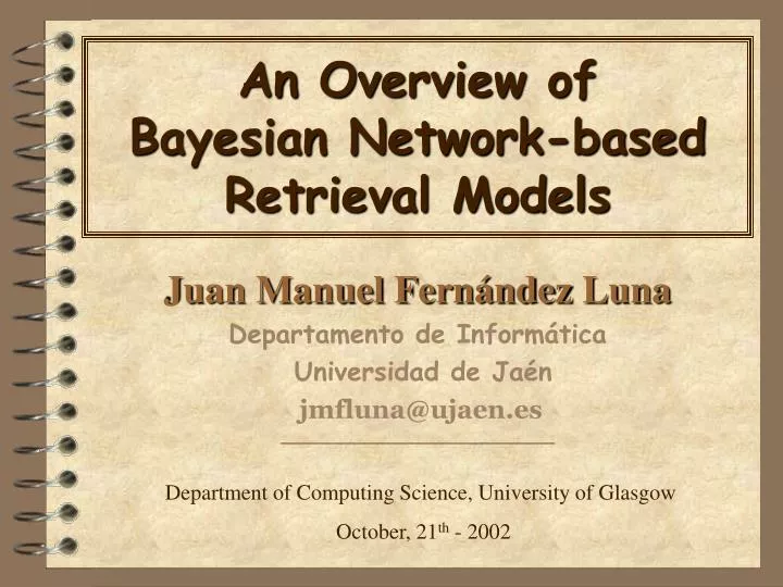 an overview of bayesian network based retrieval models