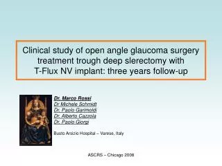 Clinical study of open angle glaucoma surgery treatment trough deep slerectomy with T-Flux NV implant: three years foll