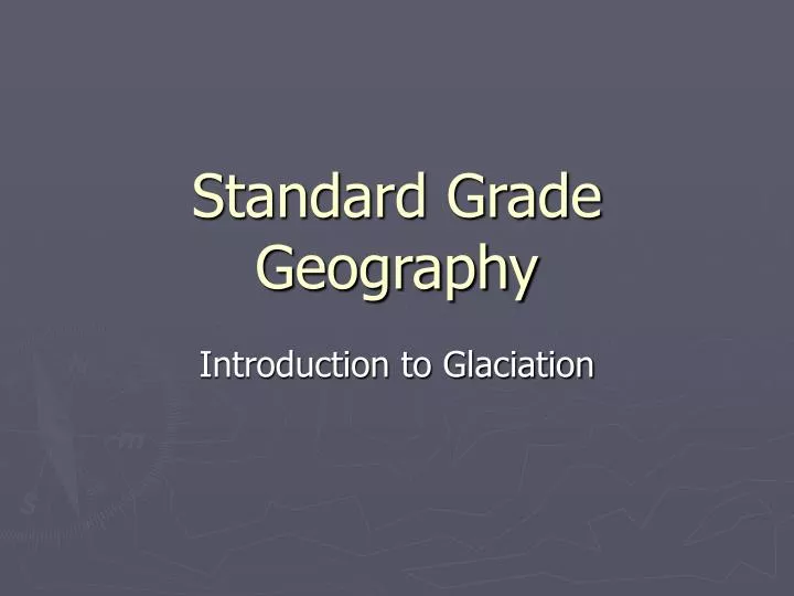 standard grade geography