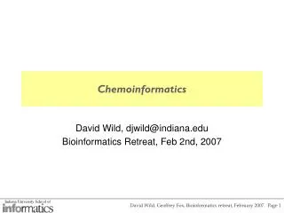 Chemoinformatics