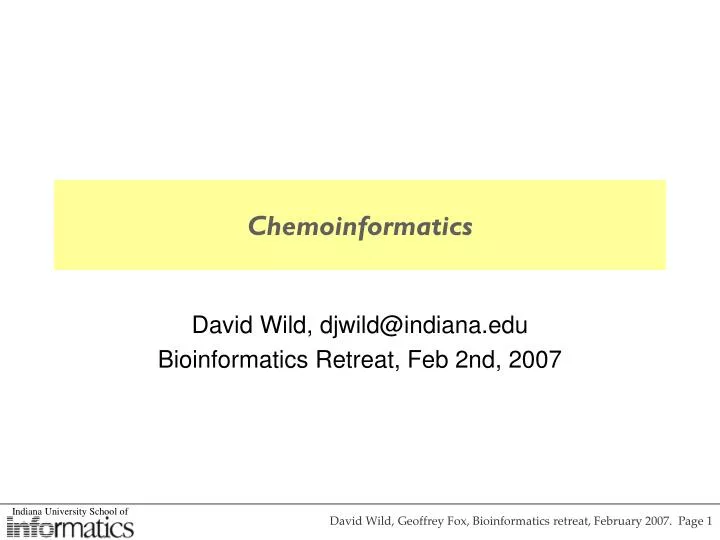 chemoinformatics