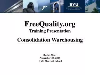 FreeQuality.org Training Presentation