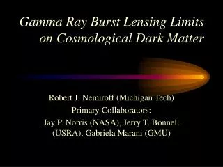 Gamma Ray Burst Lensing Limits on Cosmological Dark Matter