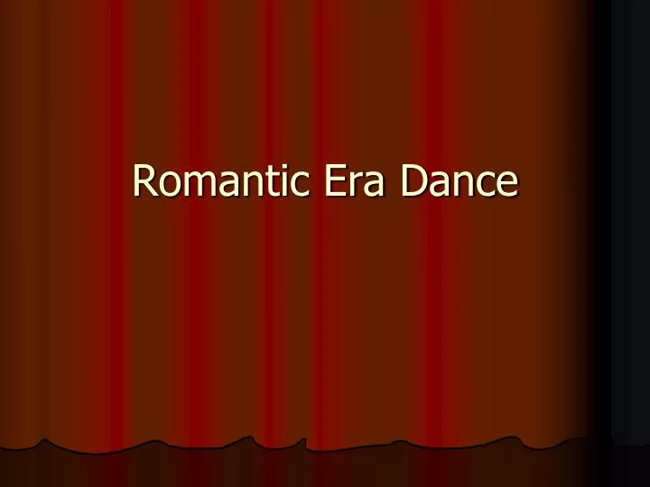 romantic era dance