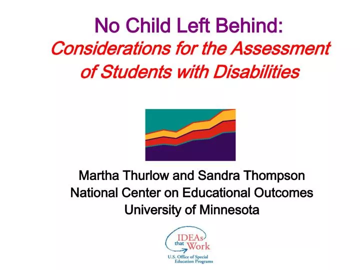 no child left behind considerations for the assessment of students with disabilities