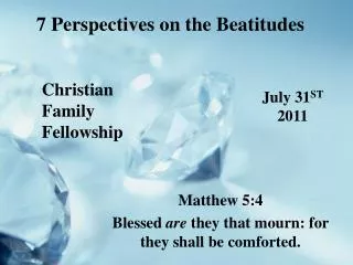 7 Perspectives on the Beatitudes