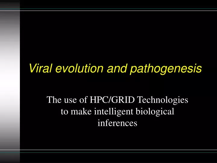 viral evolution and pathogenesis