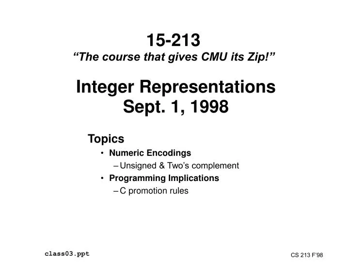 15 213 the course that gives cmu its zip