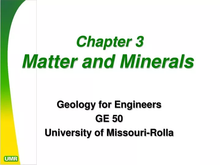chapter 3 matter and minerals