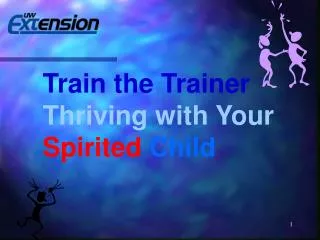 Train the Trainer Thriving with Your Spirited Child