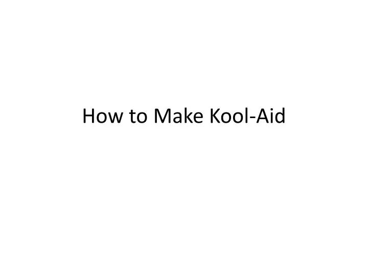 how to make kool aid