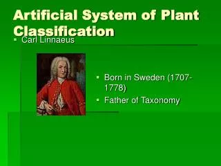 Artificial System of Plant Classification