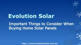 Important Things to Consider When Buying Home Solar Panels