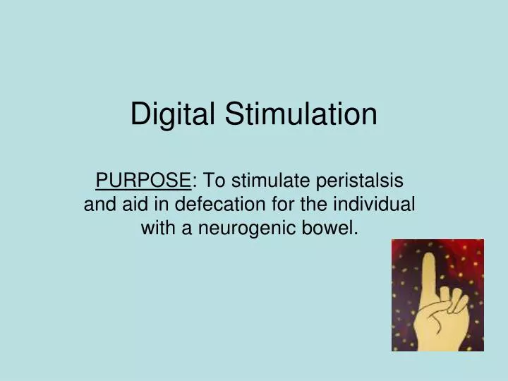 digital stimulation