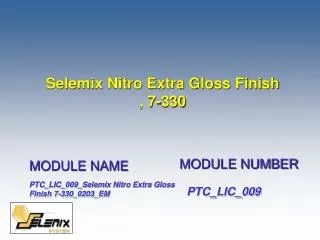 Selemix Nitro Extra Gloss Finish , 7-330