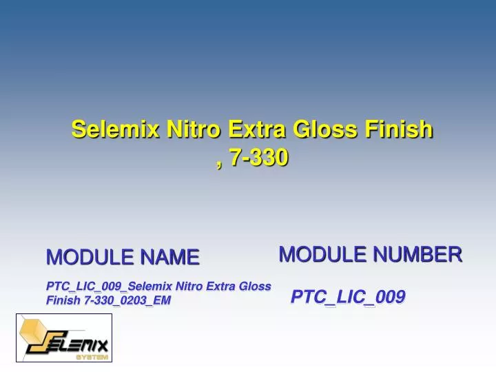 selemix nitro extra gloss finish 7 330