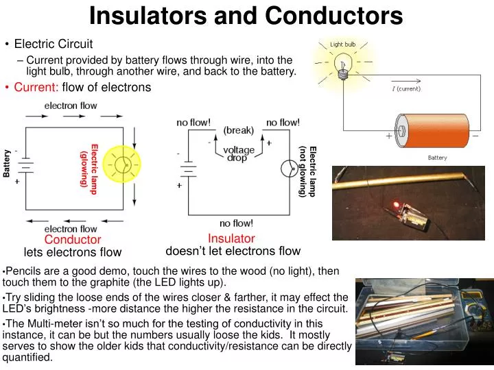 insulators and conductors