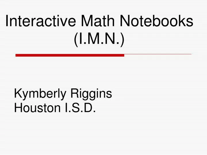 interactive math notebooks i m n