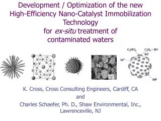 K. Cross, Cross Consulting Engineers, Cardiff, CA and Charles Schaefer, Ph. D., Shaw Environmental, Inc., Lawrencevill
