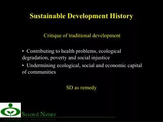 Sustainable Development History