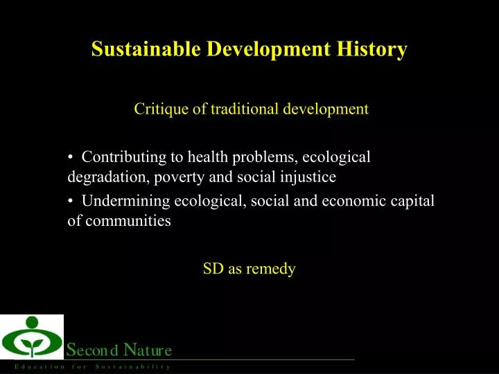 sustainable development history