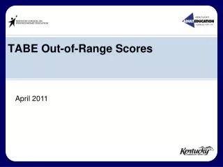 TABE Out-of-Range Scores