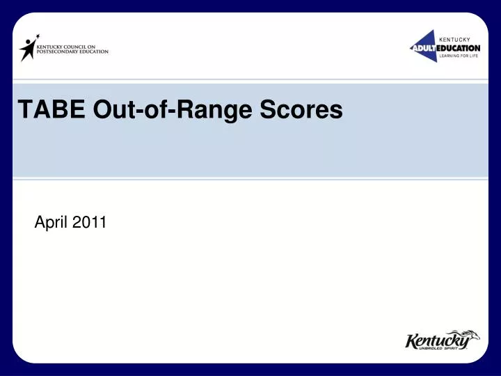 tabe out of range scores