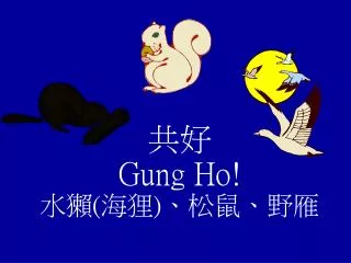 共好 Gung Ho! 水獺 ( 海狸 ) 、松鼠、野雁