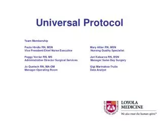 Universal Protocol