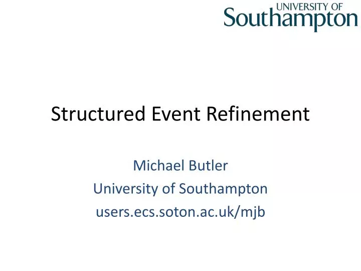 structured event refinement