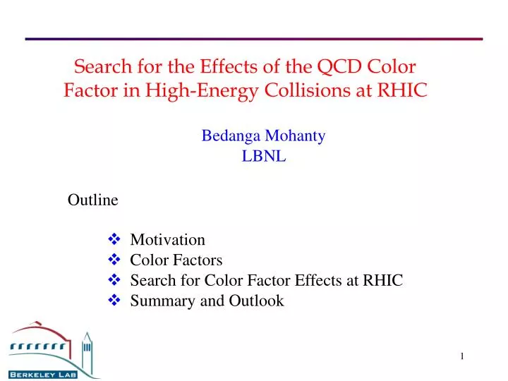 search for the effects of the qcd color factor in high energy collisions at rhic